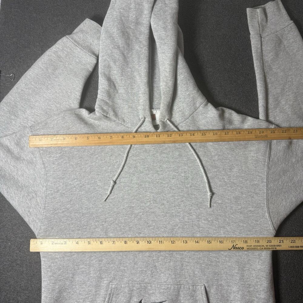 Nike Team Essential Gray Hoodie Men’s L Vintage USA Fabric Swoosh Sweatshirt - Picture 5 of 6
